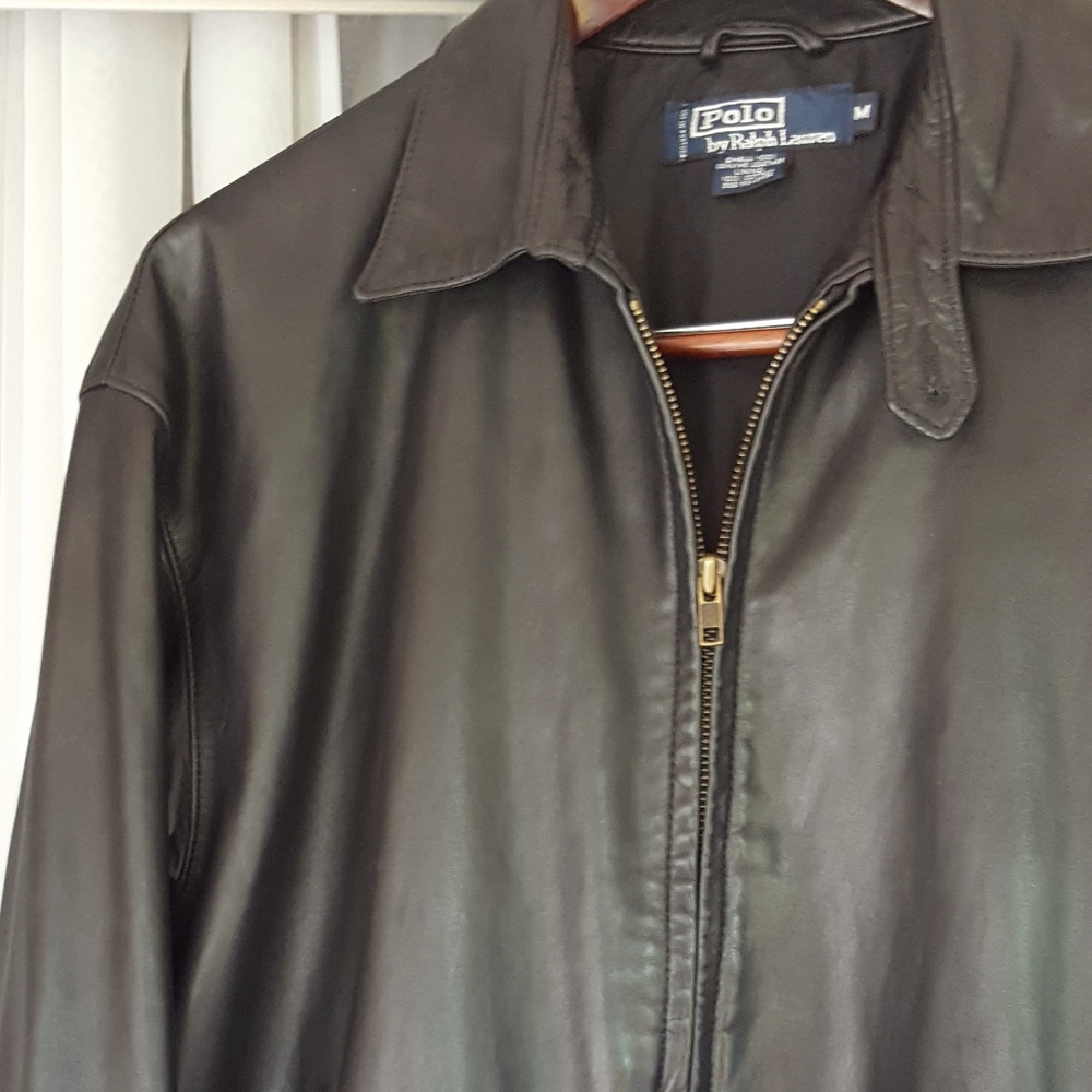 Polo Ralph Lauren Vintage Leather Bomber M Xlnt!